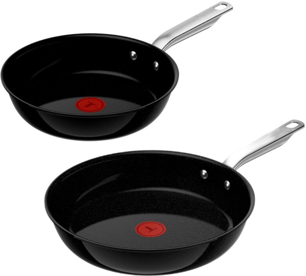 Tefal experience ceram keramische pannenset 24 28 cm - pfas-vrij - krasbestendig door fusion core - inductie oven geschikt (250°c) - geschikt voor metalen spatels