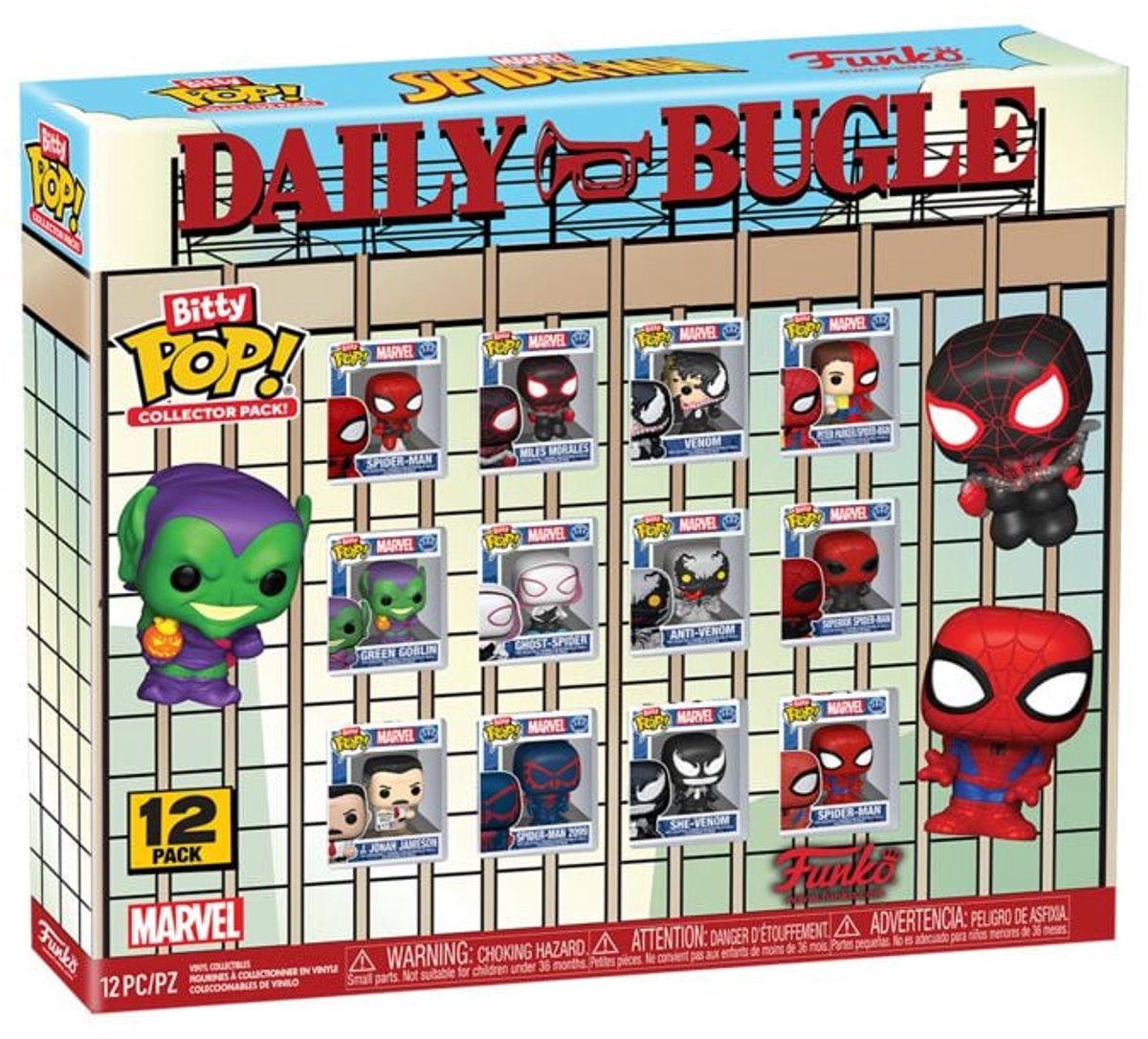 Funko spider-man spider-man (bitty pop!) vinylfiguurtjes (set van 12) unisex pop! - neutraal - standard