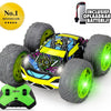 Exost rc 360 cross flash stuntauto groen 1:18 - flashing wheels - incl. oplaadbare batterij - rc auto