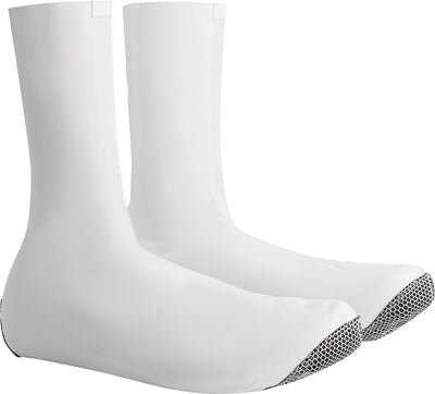 Bbb cycling raceflex zipperless overschoenen - aerodynamisch, winddicht en waterdicht - overschoenen wielrennen - wit - maat 45 46- bws-29