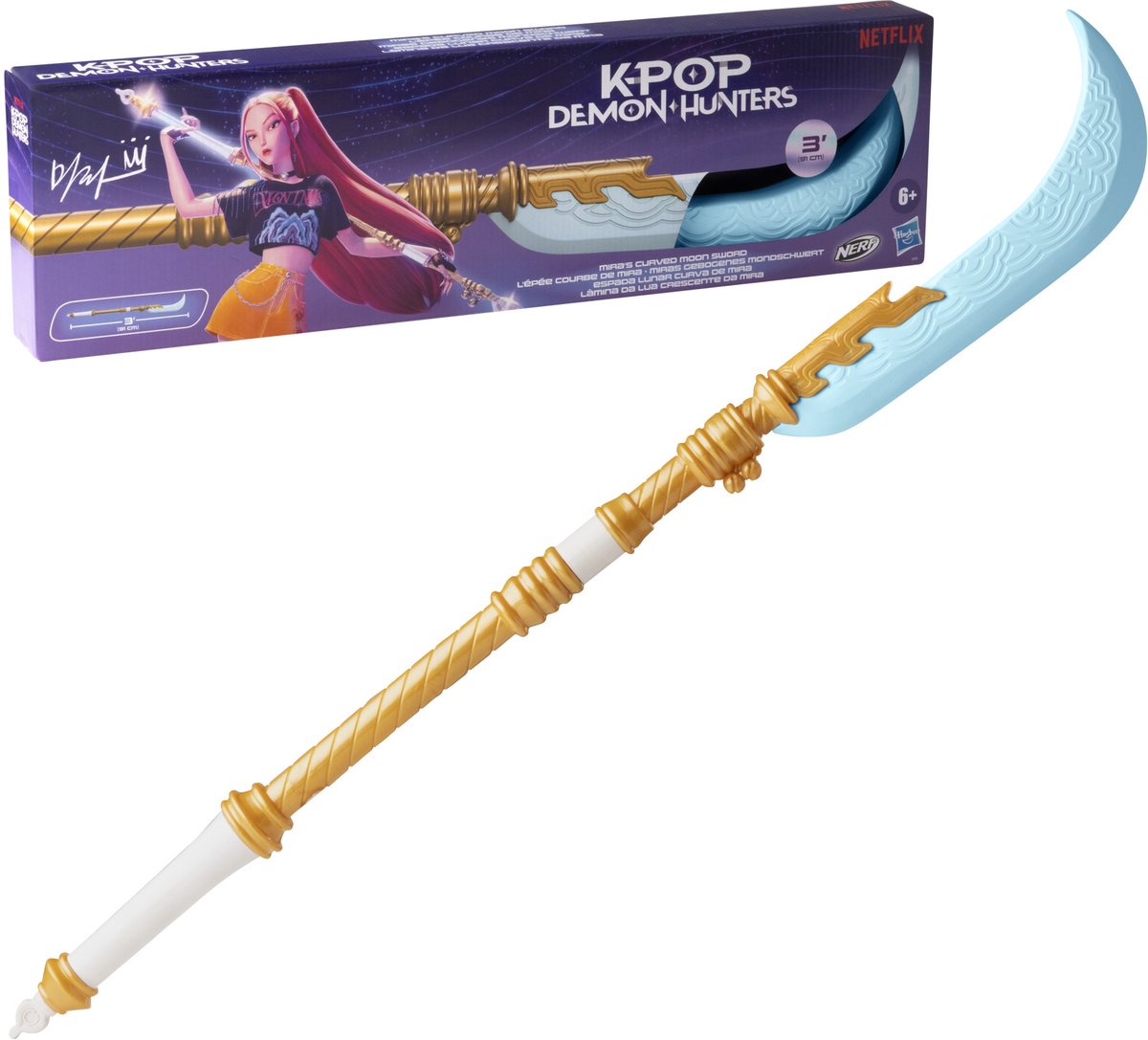 Hasbro nerf kpop demon hunters mira's curved moon zwaard