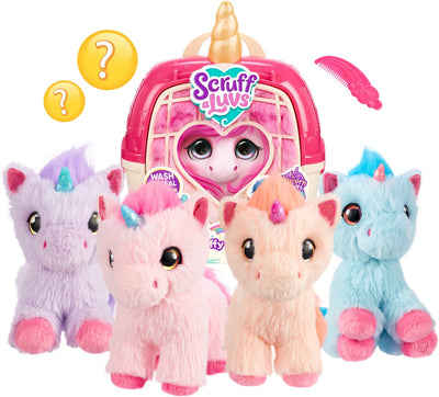 Moose scruff a luvs - unicorn mystery knuffel in draagmand