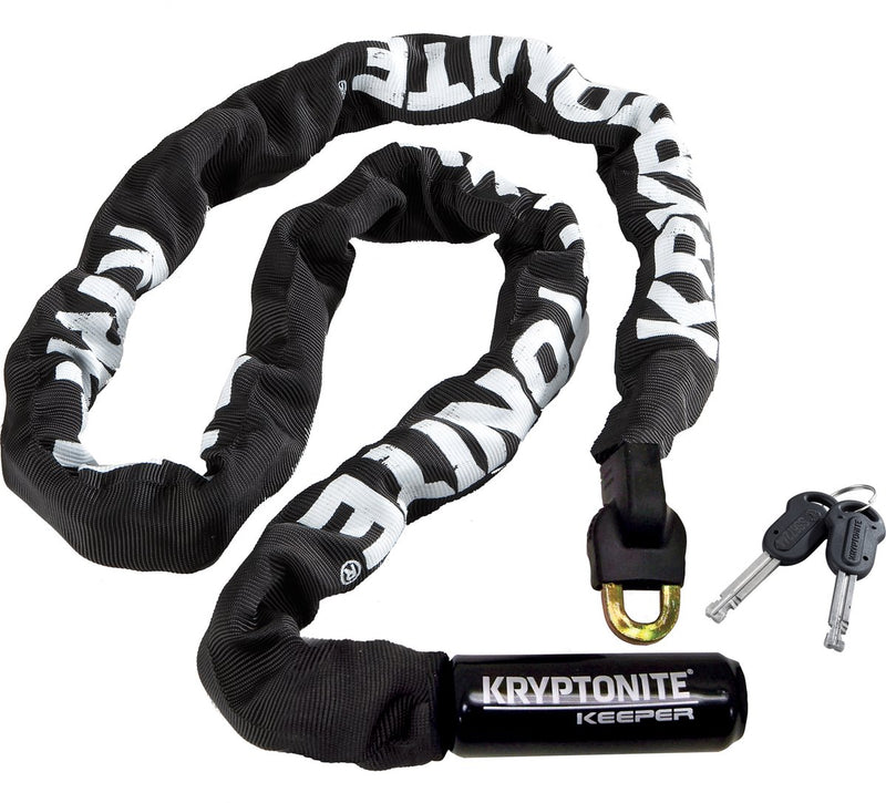 Kryptonite keeper 712-ketting met geïntegreerd combinatieslot – kettingslot fiets – fietsslot elektrische fiets – 120 cm – staal – zwart