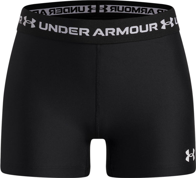 Under armour heatgear shorty-blk meisjes sportbroek - zwart - wit