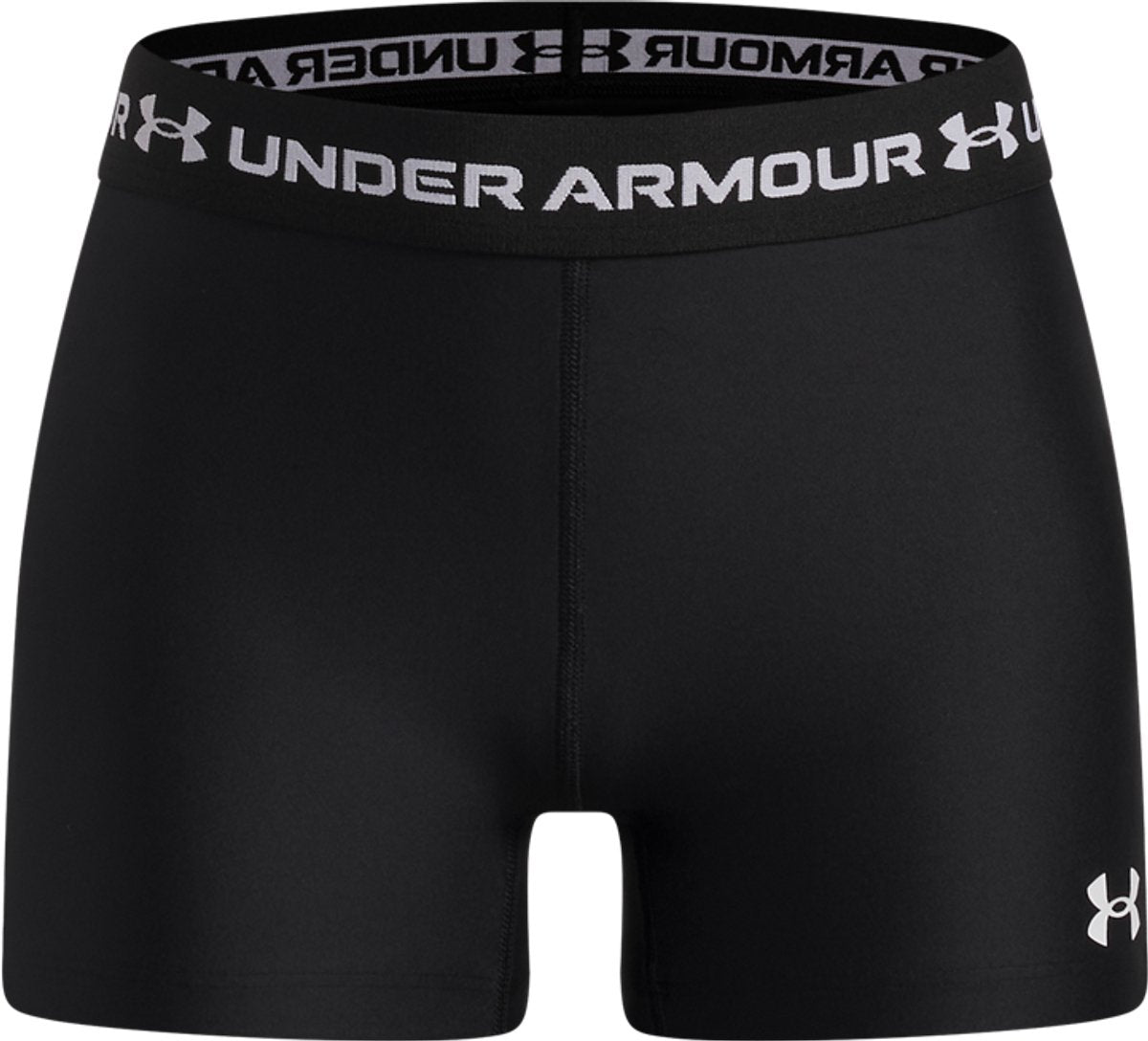 Under armour heatgear shorty-blk meisjes sportbroek - zwart - wit