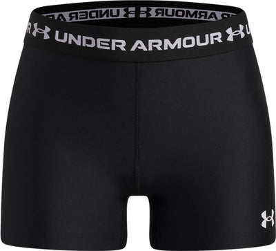 Under armour heatgear shorty-blk meisjes sportbroek - zwart - wit