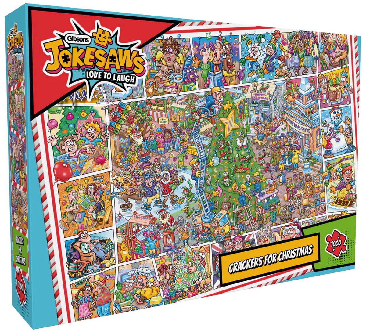 Gibsons - jokesaws crackers for christmas (door phil dobson) - 1000 stukjes 68×49cm (b×h) - legpuzzel voor volwassenen