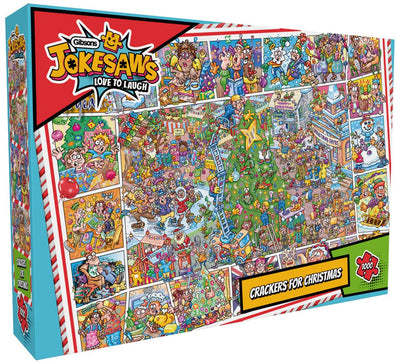 Gibsons - jokesaws crackers for christmas (door phil dobson) - 1000 stukjes 68×49cm (b×h) - legpuzzel voor volwassenen