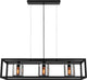 Eglo brisling hanglamp - e27 - 110 cm - rookglas - zwart