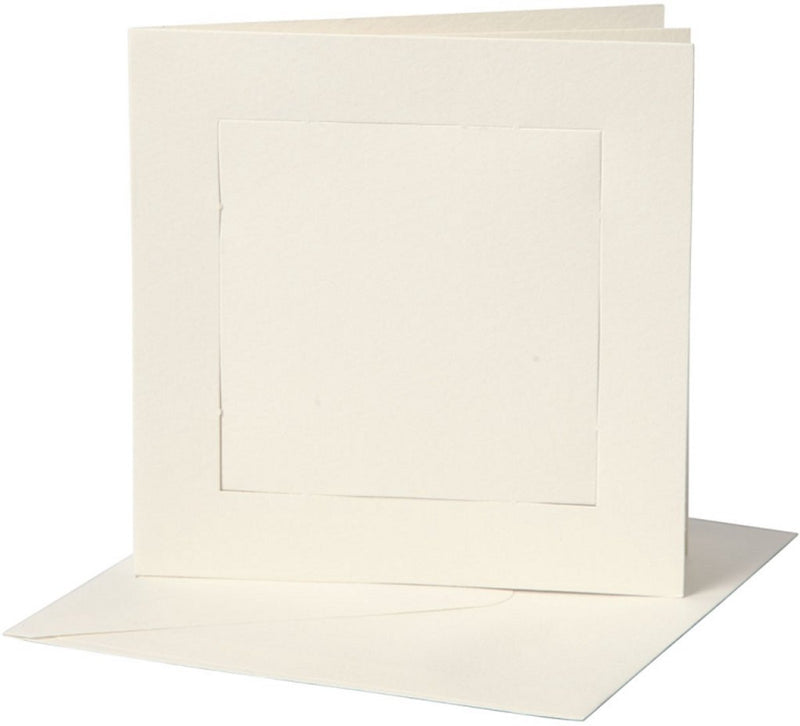 Creativ company https: www.cchobby.nl passepartout-kaarten-afmeting-kaart-12-5x12-5-cm-afmeting-envelop-13-5x13-5-cm-off-white-10-set-1-doos
