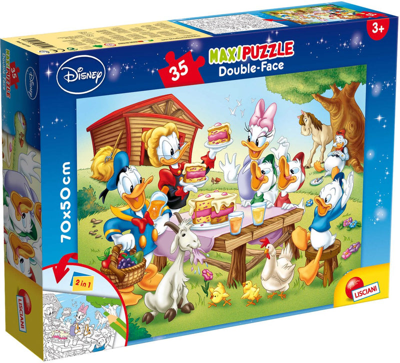 Lisciani - mickey - double face - puzzel maxifloor - 35 stukjes