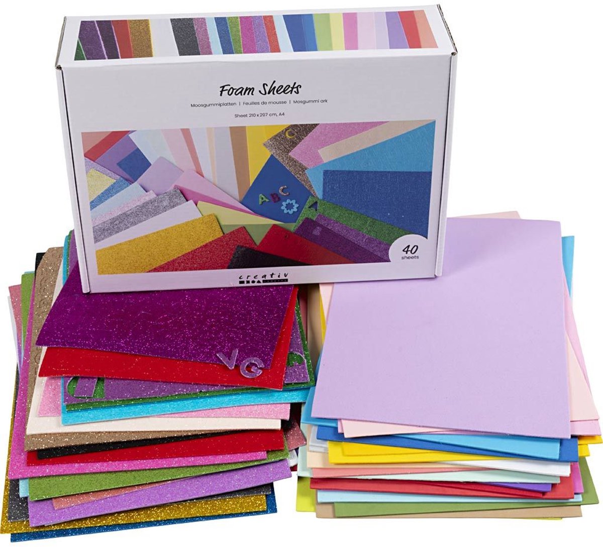 Creativ company foam vellen a4 diverse kleuren 40 vel