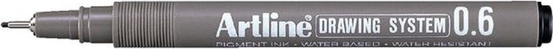 Artline tekenpen technische 0,6mm zwart - etui a