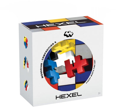 Plus-plus hexel mondrian composition a fidget toy - 4365 - fidget speelgoed - sensorisch speelgoed - stressbal alternatief - vanaf 3 jaar
