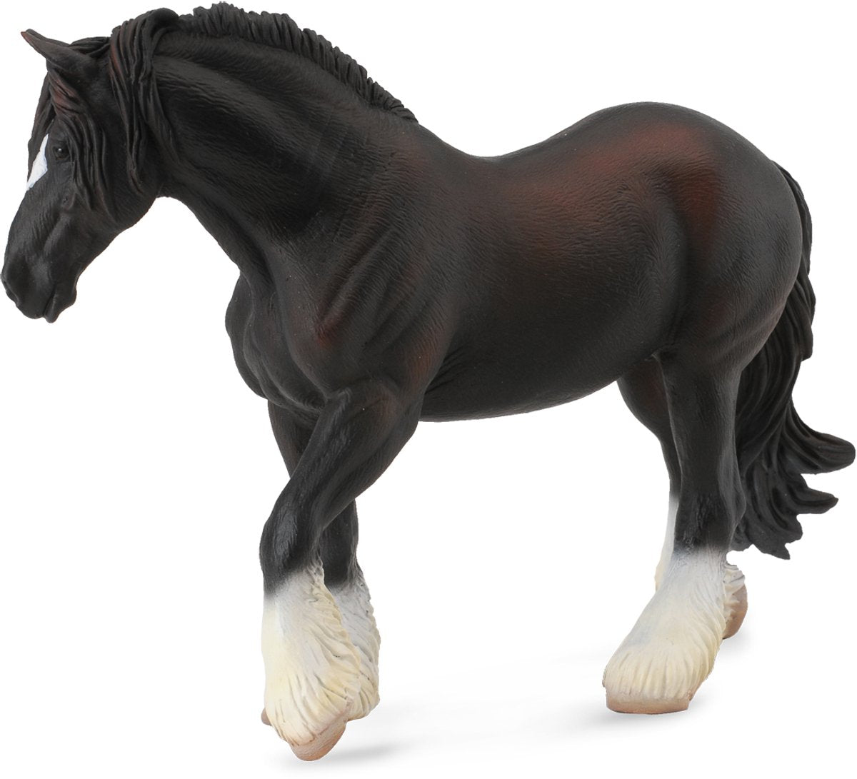 Collecta figurine - shire horse merrie zwart - (xl) - paarden - handgeschilderd - miniatuur