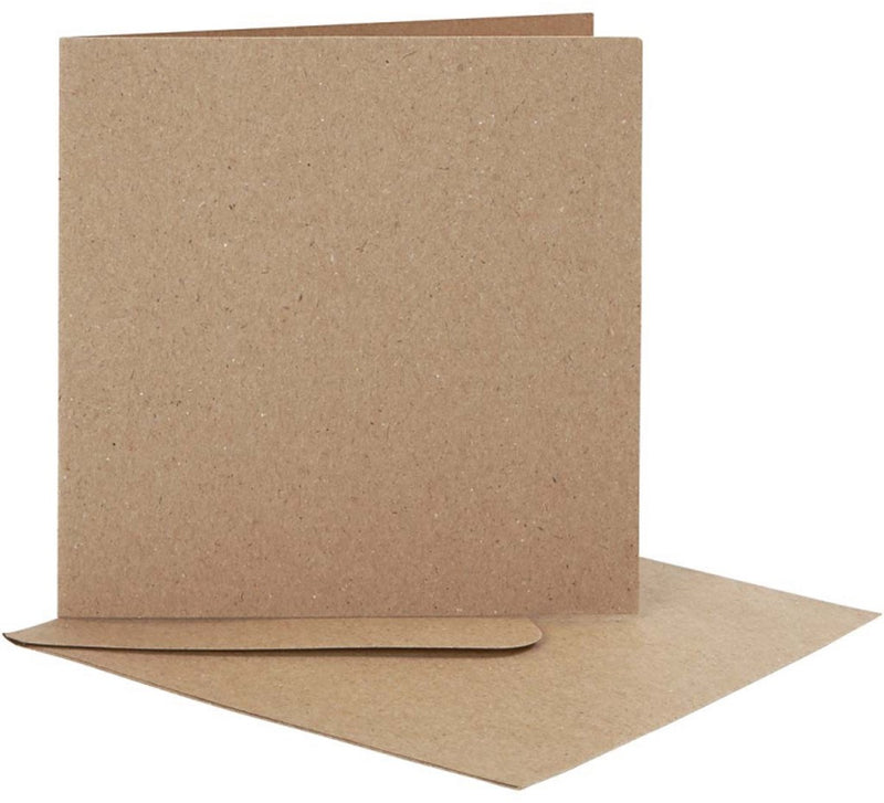Creativ company cc kaarten enveloppen 12,5x12,5 cm naturel 10 stuks