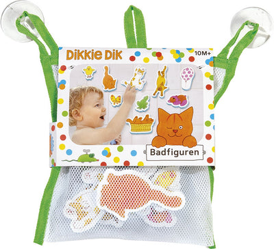 Bambolino dikkie dik badspeelgoed badfiguren, educatief speelgoed in opbergnetje - peuter kleuter speelgoed - toys - vanaf 10 maanden