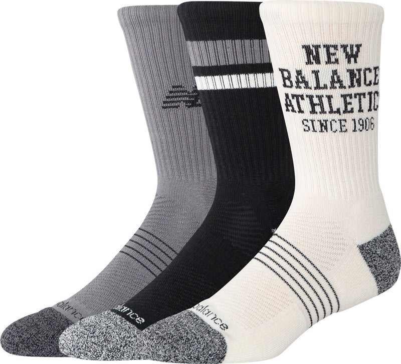 New balance active graphic crew socks 3 pack unisex sportsokken - assorted