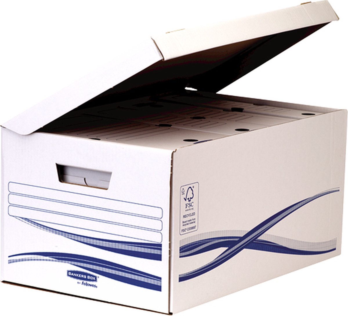 Fellowes bankers box flip top maxi opbergbox basic - a4 - 5pk - fsc gecertificeerd