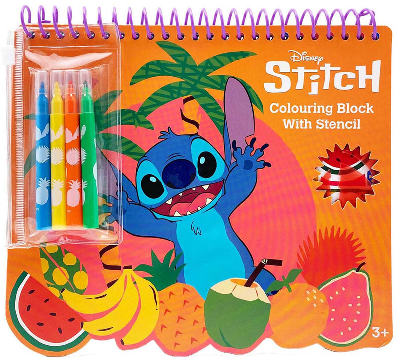 Speelgoedland.nl stencil tekenblok disney stitch kleurboek met stickers en stiften.