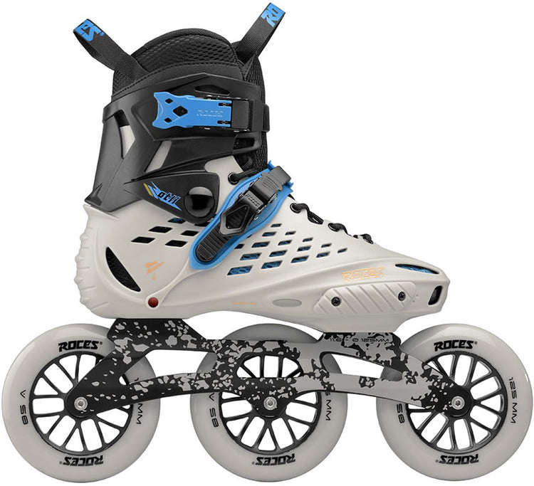 Roces otli 125 skeelers volwassenen - 3x125mm wielen - speed inline skates - grijs zwart - maat 41