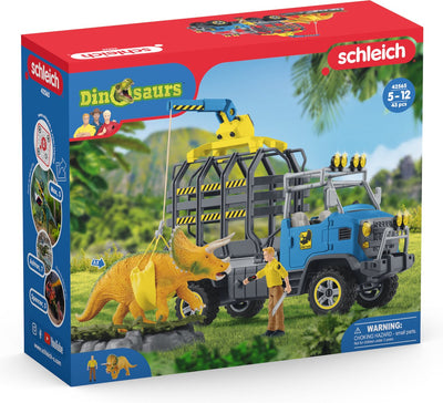 Schleich dinosaurus - dinosauriërs truckmissie - dino speelgoed - kinderspeelgoed voor jongens en meisjes - 4 tot 12 jaar 42565
