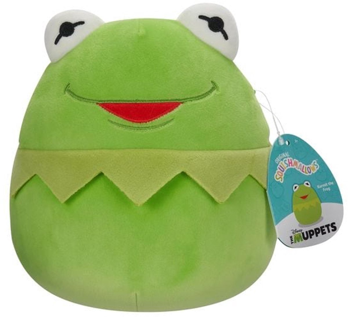 Squishmallows kermit de kikker pluche knuffel 25 cm