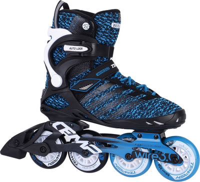 Tempish wire 3.0 84 skeelers - 4x84mm wielen - fitness inline skates - zwart blauw - maat 44