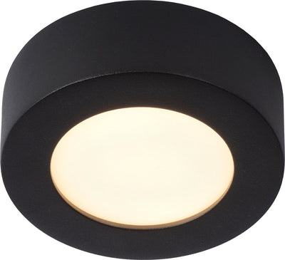 Lucide brice-led - plafonnière (plafondlamp) badkamer - ø 11,7 cm - led dimbaar - 1x8w 3000k - ip44 - zwart