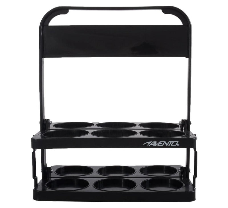 Avento inklapbaar draagrek - voor 6 bidons - zwart - 28 x 33.5 x 17.5 cm