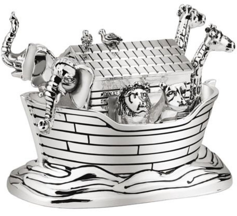 Zilverstad - muziekdoosje noah's ark zilver kleur