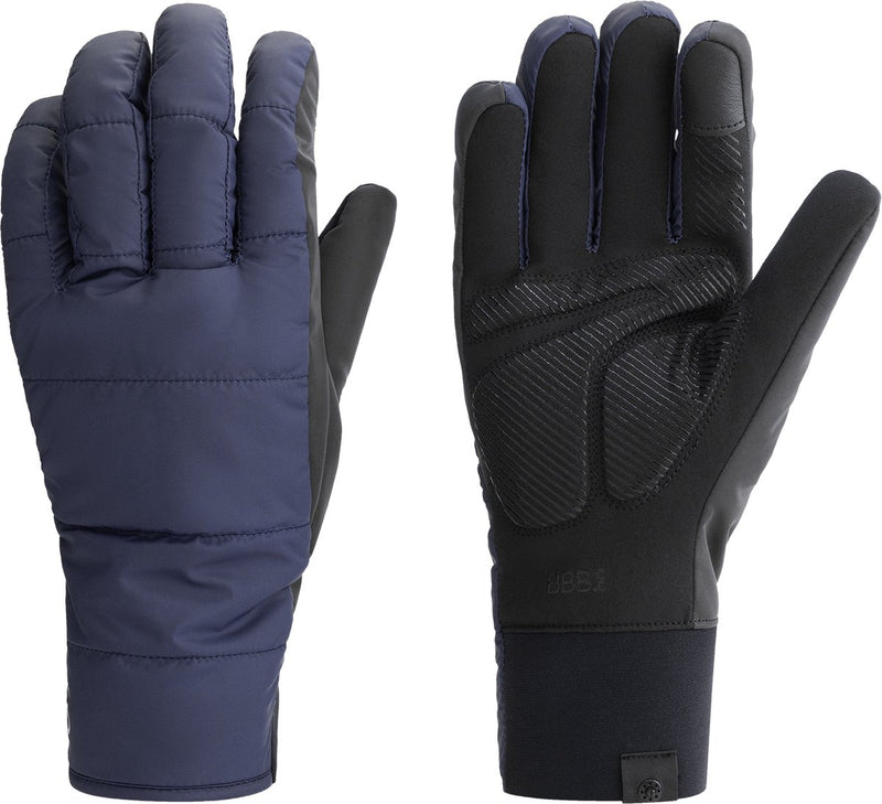 Bbb cycling puffershield fietshandschoenen winter - 0 - 5 ℃ - wind waterproof - wielrenhandschoenen heren en dames - donker blauw - maat m - bwg-41