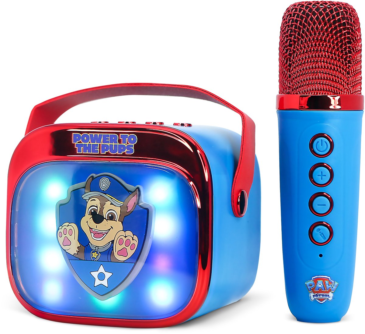 Otl technologies paw patrol - karaoke set voor kinderen - draadloze microfoon en speaker - met lichteffecten - stemvervorming
