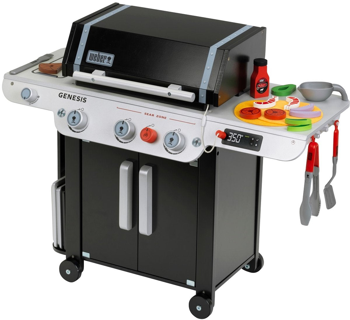 Klein toys - weber - grill bbq voor kinderen- genesis, hout (mdf)
