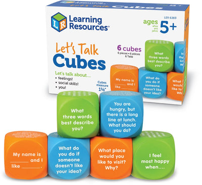 Learning resources educatief speelgoed let's talk cubes multicolor. - 3+