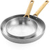 Greenpan padova koekenpannenset 2-delig - 20 28cm - zonder pfas-vrije antikleeflaag - pannenset inductie - rvs pannenset - ovenbestendig tot 220°c - rvs handgrepen – zilver