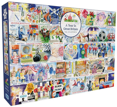 Gibsons - a year in great britain (door val golfinch) - 1000 stukjes 68×49cm (b×h) - legpuzzel voor volwassenen