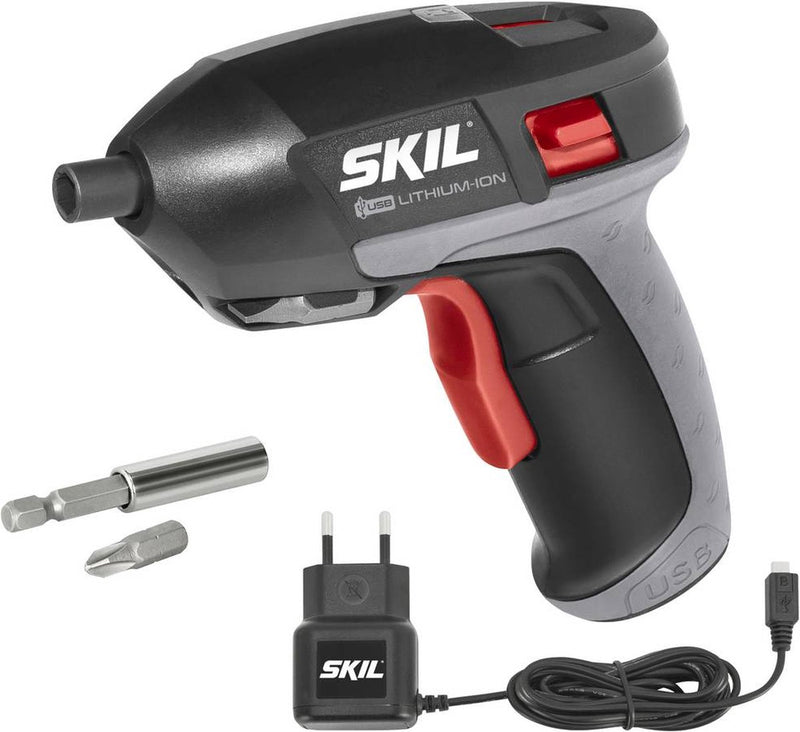 Skil accu schroefmachine 4v - accu schroevendraaier - micro usb oplader - inclusief koffer 35 schroefbits - 2636 ad