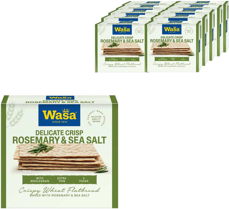 Wasa delicate crisp rosemary sea salt - cracker - 10 x 190g