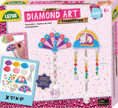 Lena diamond art zonnevangers knutselset - kleurrijk creatief speelgoed.