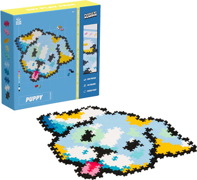 Plus-plus puzzle by number puppy 500 stukjes - 3961 - puzzel en bouwspeelgoed in 1 - vanaf 5 jaar
