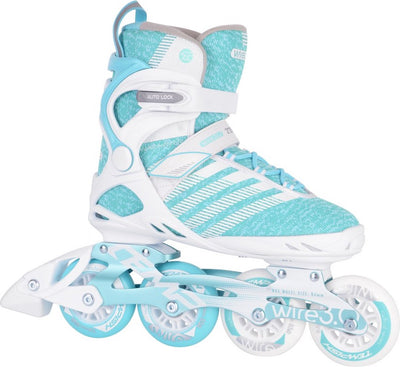 Tempish wire 3.0 84 dames skeelers - 4x84mm wielen - fitness inline skates - wit blauw - maat 38