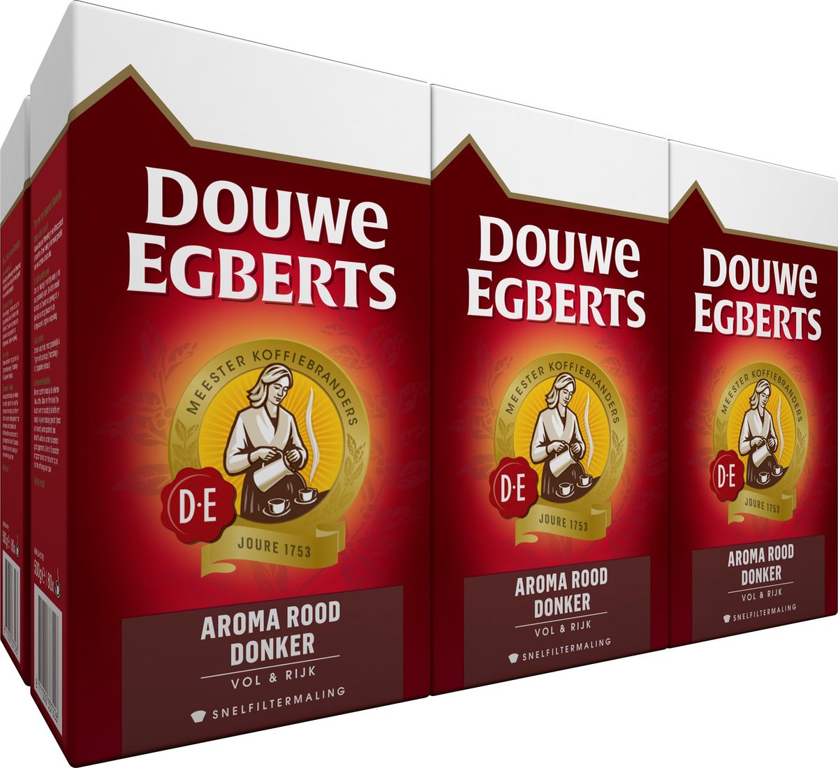 Douwe egberts aroma rood donker filterkoffie - 6 x 500 gram