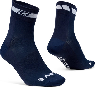Gripgrab - classic regular cut zomer fietssokken 1 paar coolmax wielersport sokken - navy blauw - unisex - maat xs (35-38)