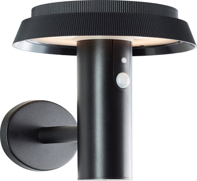 Brilliant alvero - buiten wandlamp - led 4w - solar - 500 lm - 3000k - ip44 - zwart