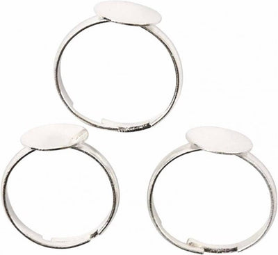 Creativ company ring voor de vinger verzilverd 3 stuks