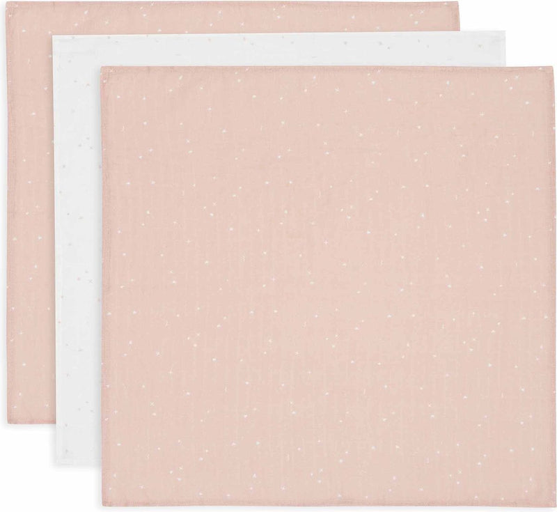 Jollein hydrofiele doek small 70x70cm twinkling wild rose (3pack)