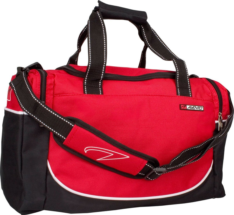 Avento sporttas - medium - rood zwart - afmeting ca. 48 x 28 x 27 cm
