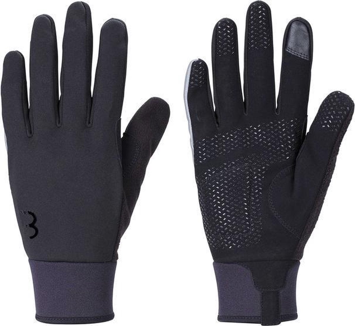 Bbb cycling controlzone fietshandschoenen winter - 5 - 10 ℃ - winddichte wielrenhandschoenen heren dames - sporthandschoenen - touchscreen compatibel - zwart - maat xl - bwg-36