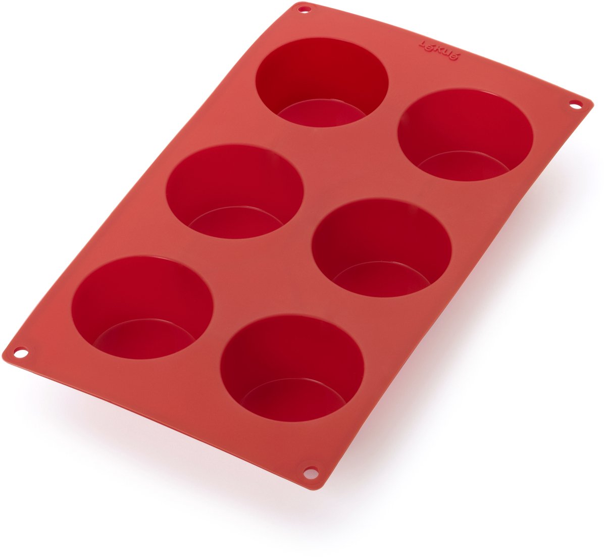 Lékué bakvorm 6 muffins - siliconen - red
